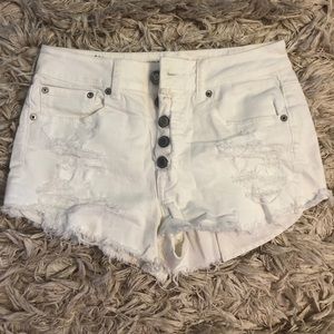 American Eagle White Denim Shorts